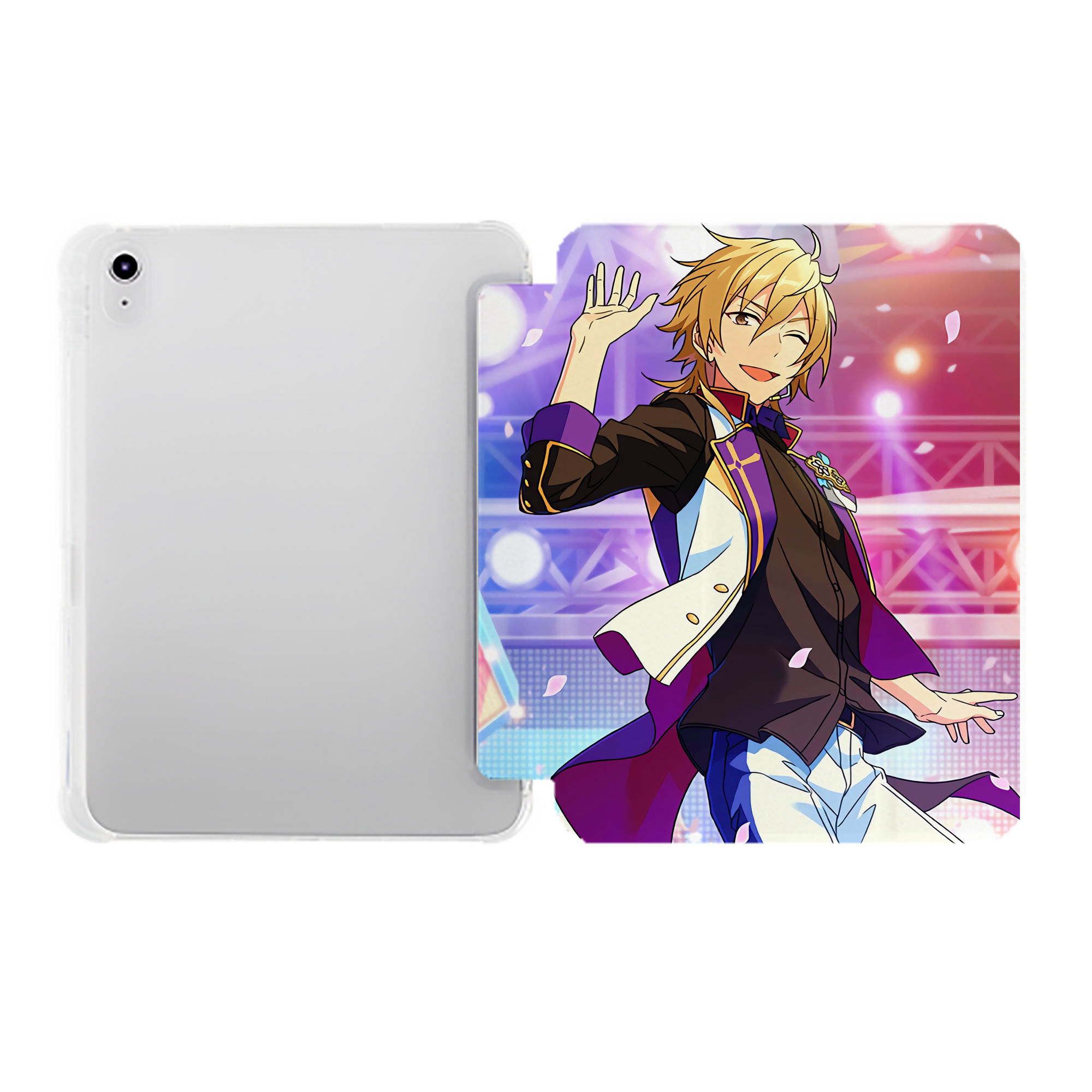 （画像用） あんさんぶるスターズ! Ensemble Stars IPad ケース ペン収納付き 三つ折りスタンド PUレザー×シリコン 対応機種9.5/10.5/10.9インチ